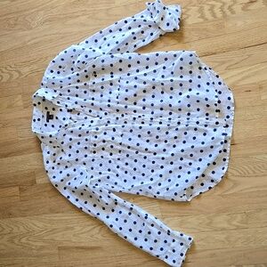 Ann Taylor button up top, polka dot , size small